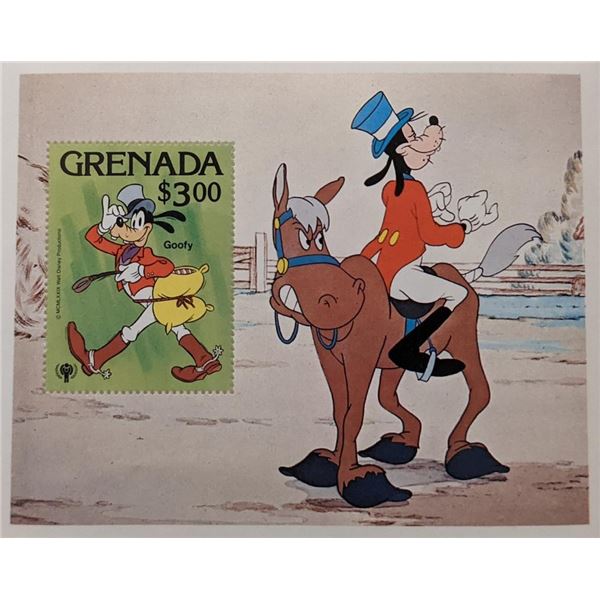 Grenada 1979 Goofy Disney Souvenir Stamp Sheet