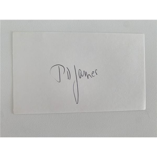 Novelist PD James original signature