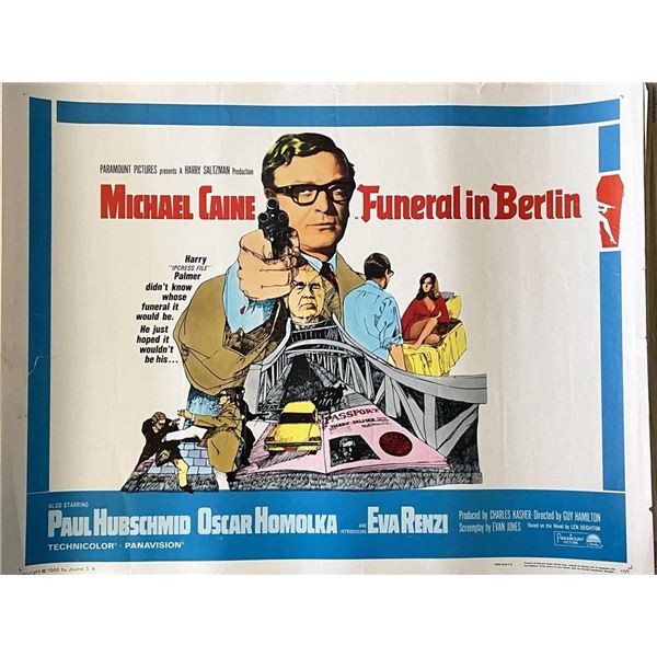 Funeral in Berlin 1966 vintage movie poster