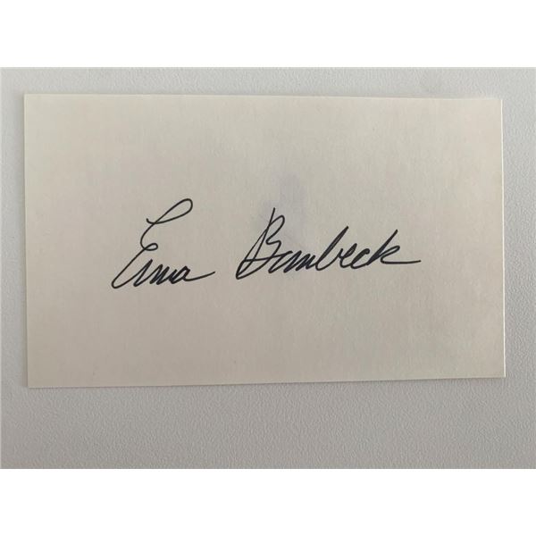 Erma Bombeer signature cut