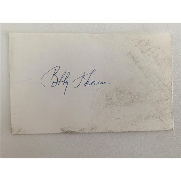 MLB star Bobby Thomson original signature