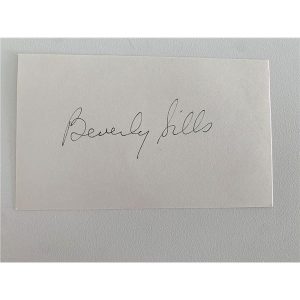 Opera singer Beverly Sills original signature