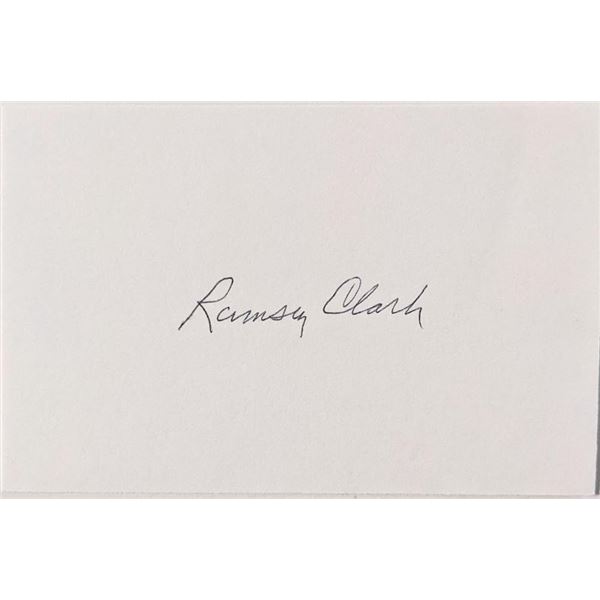 US Attorney General Ramsy Clark autograph