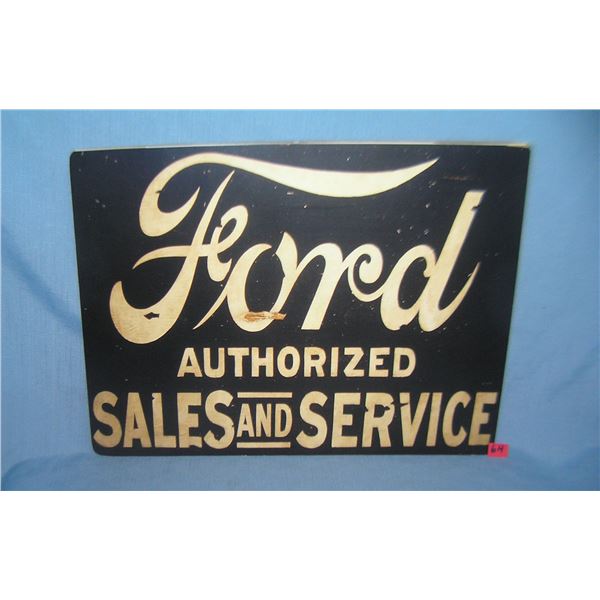 Ford authorized parts and service retro style sign