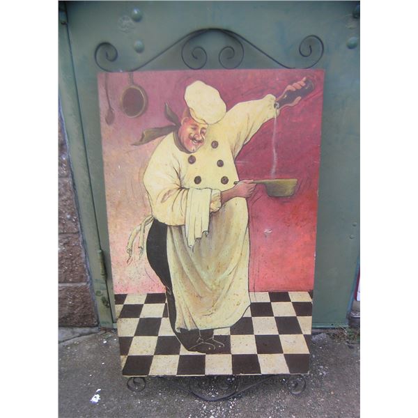 Italian restaurant wall display sign 24x44