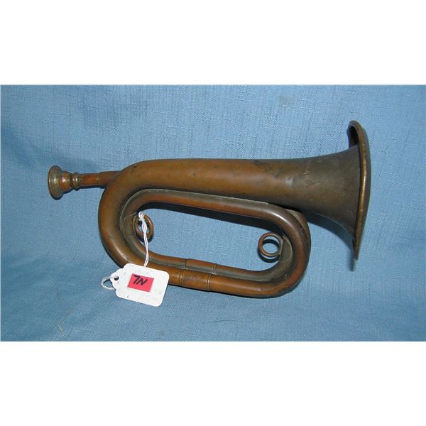 WWI solid brass soldier's bugle