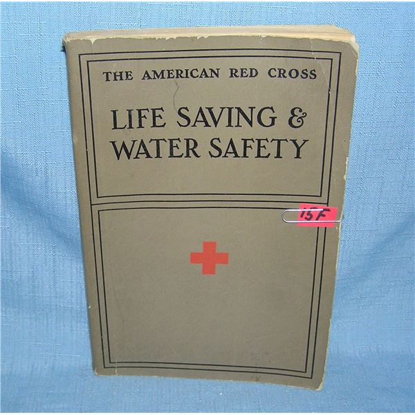 the American Red Cross life saving and water safety book dated 1937