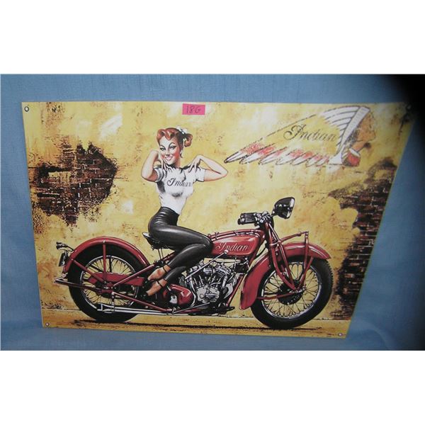 indian Motorcycle retro advertising sign