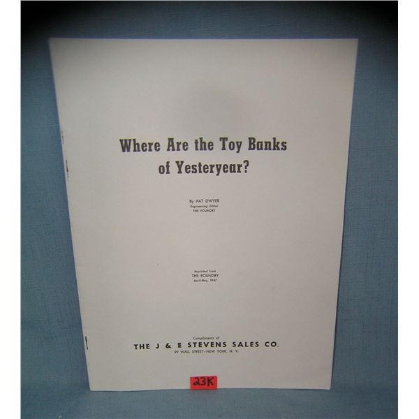 Where are the Toy Banks of Yesteryear? bank booklet