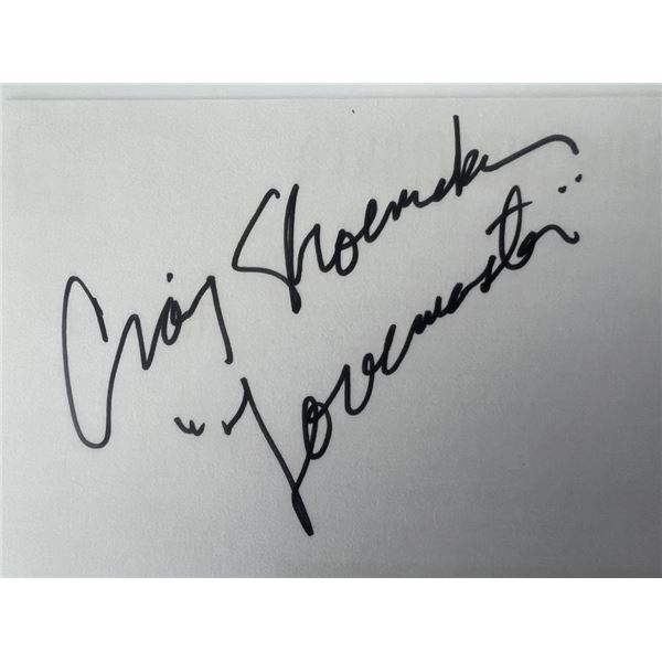 Craig Shoemaker original signature