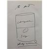 Image 1 : Andy Warhol drawn and signed sketch