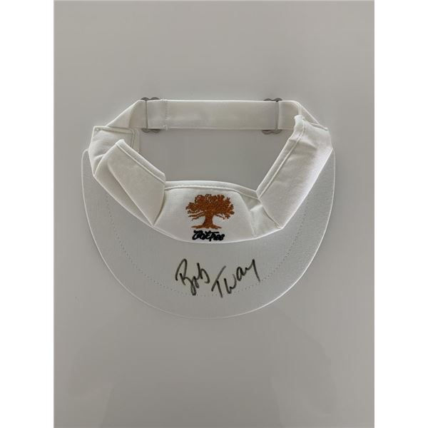 Golfer Bob Tway signed visor