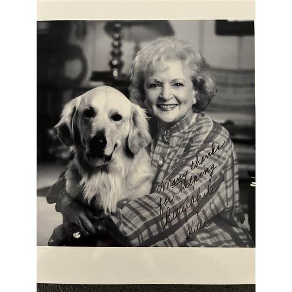 Betty White signed photo
