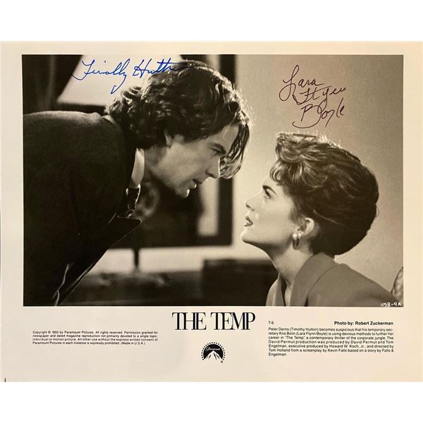 The Temp Lara Flynn Boyle and Timothy Hutton signed movie photo