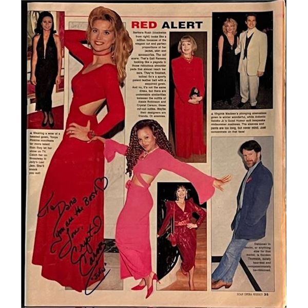 General Hospital Crystal Carson Signed 1993 Soap Opera Weekly Magazine