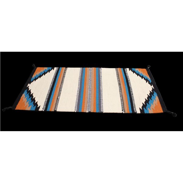Heavy Duty Navajo Style Wool Blanket- 66" X 32"- Great Condition- Ernie Morris Collection