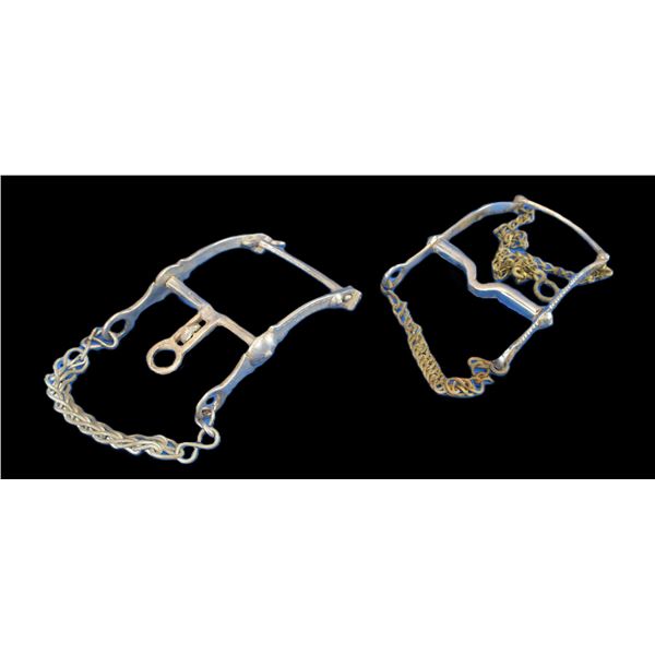 Unmarked Engraved Iron Bit- Santa Susanna Cheek- Bosic Mouth- Slobber Bar- Rein Chain Swivels- Fair 