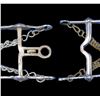 Image 3 : Unmarked Engraved Iron Bit- Santa Susanna Cheek- Bosic Mouth- Slobber Bar- Rein Chain Swivels- Fair 