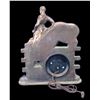 Image 2 : Bucking Bronco Electric Clock- Metal- Clock Works- 13.5" X 12"- Ernie Morris Collection
