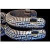 Image 4 : Unmarked Double Mounted Silver Inlaid Charro Spurs- .8" Tapered  Bands- 1.25" Shanks- 1.75" 6 Point 