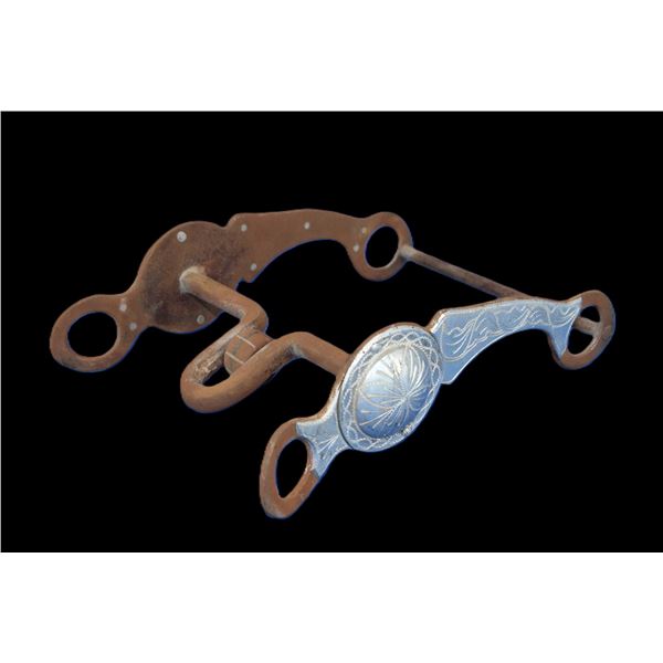 Unmarked Overlaid Bit- Arizona Cheek- Halfbreed Mouth- Slobber Bar- Decent Condition