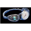 Image 4 : Ladies Stainless Watch With Unmarked Sterling And Turquoise Band- Watch Works- Ernie Morris Collecti