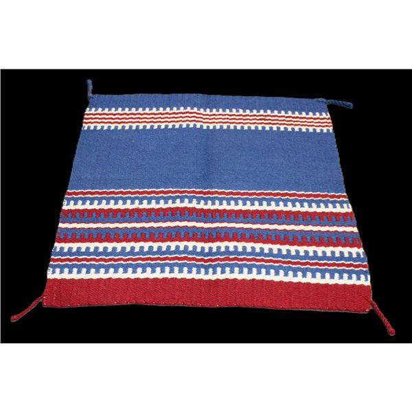 Well Made Wool Navajo Blanket- 36.5" X 36.5"- Ernie Morris Collection