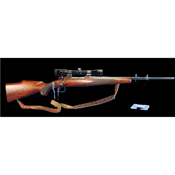 Winchester Model 70 Bolt Action Rifle- .22-250- 22" Barrel- Checkered- Sling- 3X9 Tasco Scope- Good 