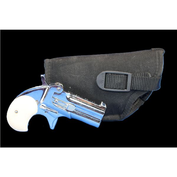 Reck Double Barrel Stainless Derringer- .22 Mag- 2.75" Barrels- Side Kick Holster- Good Condition- #