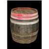 Image 2 : Banded Whiskey Barrel With Bung Hole- 19.5"H X 17"