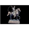 Image 1 : Metal Horse And Rider- Saddle  And Rider Are Removable- 10" X 8"- Ernie Morris Collection