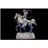 Image 2 : Metal Horse And Rider- Saddle  And Rider Are Removable- 10" X 8"- Ernie Morris Collection