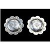 Image 1 : Marked Sterling Clip On Concho Earrings- 1.5"- Ernie Morris Collection