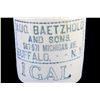 Image 2 : 1 Gallon Crock Whiskey Jug Marked Aug Baetzhold And Sons- Buffalo NY