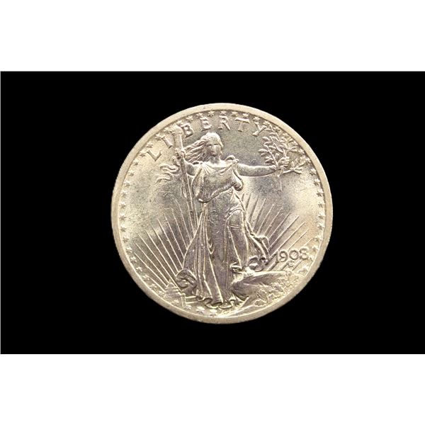 1908 $20 Gold Coin- Graded MS 63 By PCGS