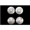 Image 1 : Domed Mexican Coin 1.5" Loopback Conchos- Unmarked Domed, Engraved, Scalloped 1.5" Loopback Conchos-