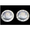 Image 1 : Marked Sterling Kuston Kran Domed, Engraved 1.75" Loopback Conchos- Ernie Morris Collection