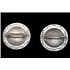 Image 2 : Marked Sterling Kuston Kran Domed, Engraved 1.75" Loopback Conchos- Ernie Morris Collection