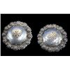 Image 1 : Marked Sterling Keyston Bros San Francisco 1.75" Loopback Conchos- Engraved, Domed, Scalloped- Ernie