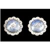 Image 1 : Marked Sterling Engraved, Domed, Scalloped 1.75" Loopback Conchos- Ernie Morris Collection