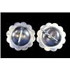 Image 2 : Marked Sterling Engraved, Domed, Scalloped 1.75" Loopback Conchos- Ernie Morris Collection