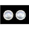 Image 1 : Marked Sterling Engraved, Domed, Scalloped 1.75" Loopback Conchos- Ernie Morris Collection