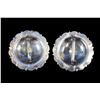 Image 2 : Marked Sterling Engraved, Domed, Scalloped 1.75" Loopback Conchos- Ernie Morris Collection