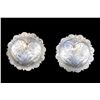 Image 1 : Unmarked Sterling Engraved, Domed, Scalloped 1.75" Loopback Heart Conchos- Ernie Morris Collection