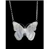 Image 1 : Marked Sterling Butterfly Necklace- 2.75" X 2.1"- Ernie Morris Collection