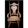 Image 2 : Vintage Rattan Bottom Oak Childs Rocker- 30" X 14.5" X 12.5"