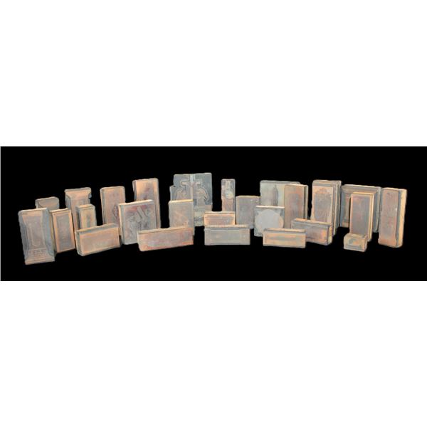 27 Printing Plates- Various Sizes And Designs