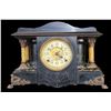 Image 1 : Seth Thomas Mantle Clock- Inlaid- Clawfeet- Key- 12" X 16.5" X 5.5"