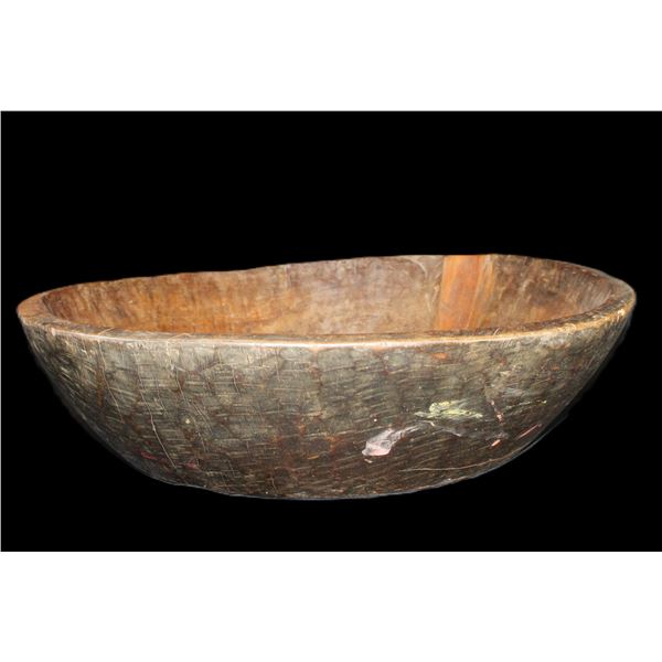 Hand Carved Wooden Bowl- 6" X 21"