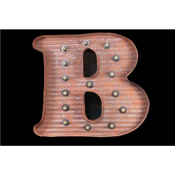 Metal Lighted Letter "B"- 24" X 28"